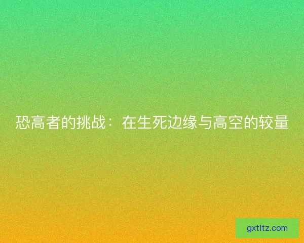 恐高者的挑战：在生死边缘与高空的较量