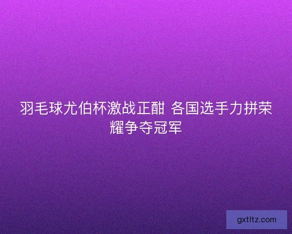 羽毛球尤伯杯激战正酣 各国选手力拼荣耀争夺冠军 羽毛球尤伯杯激战正酣 各国选手力拼荣耀争夺冠军